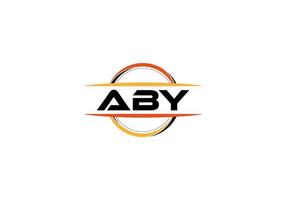 aby lettre royalties mandala forme logo. aby brosse art logo. aby logo pour une entreprise, entreprise, et commercial utiliser. vecteur