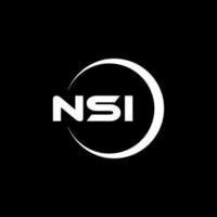 nsi lettre logo conception dans illustration. vecteur logo, calligraphie dessins pour logo, affiche, invitation, etc.