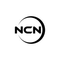 ncn lettre logo conception dans illustration. vecteur logo, calligraphie dessins pour logo, affiche, invitation, etc.