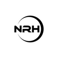 nrh lettre logo conception dans illustration. vecteur logo, calligraphie dessins pour logo, affiche, invitation, etc.