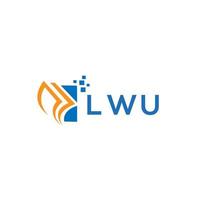 lwu crédit réparation comptabilité logo conception sur blanc Contexte. lwu Créatif initiales croissance graphique lettre logo concept. lwu affaires la finance logo conception. vecteur