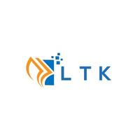 ltk crédit réparation comptabilité logo conception sur blanc Contexte. ltk Créatif initiales croissance graphique lettre logo concept. ltk affaires la finance logo conception. vecteur