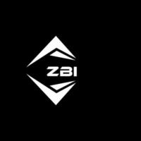 zbi abstrait monogramme bouclier logo conception sur noir Contexte. zbi Créatif initiales lettre logo. vecteur