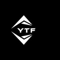 ytf abstrait monogramme bouclier logo conception sur noir Contexte. ytf Créatif initiales lettre logo. vecteur
