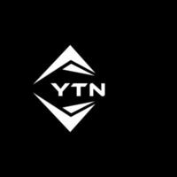 ytn abstrait monogramme bouclier logo conception sur noir Contexte. ytn Créatif initiales lettre logo. vecteur