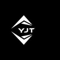 yjt abstrait monogramme bouclier logo conception sur noir Contexte. yjt Créatif initiales lettre logo. vecteur