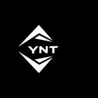 ynt abstrait monogramme bouclier logo conception sur noir Contexte. ynt Créatif initiales lettre logo. vecteur