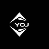 Yoj abstrait monogramme bouclier logo conception sur noir Contexte. Yoj Créatif initiales lettre logo. vecteur