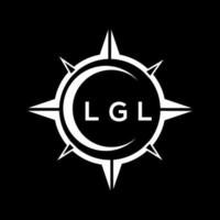 lgl abstrait La technologie cercle réglage logo conception sur noir Contexte. lgl Créatif initiales lettre logo. vecteur