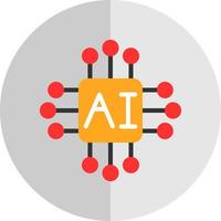 conception d'icône de vecteur d'intelligence artificielle