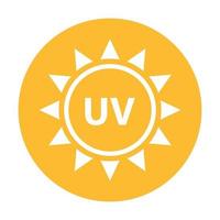 icône de rayonnement uv vecteur symbole de lumière ultraviolette solaire pour la conception graphique, le logo, le site Web, les médias sociaux, l'application mobile, l'illustration de l'interface utilisateur.