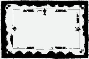 carré Cadre avec grunge noir encre ornement autour le bords, blanc Contexte dans vecteur eps format.