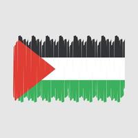 vecteur de brosse drapeau palestine