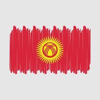 vecteur de brosse drapeau kirghizistan
