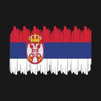 vecteur de brosse drapeau serbie