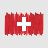 vecteur de brosse drapeau suisse