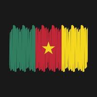 vecteur de brosse drapeau cameroun