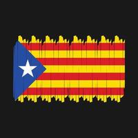 vecteur de brosse drapeau catalogne