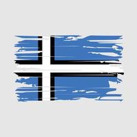 vecteur de brosse drapeau estonie