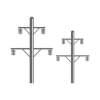 conception d'icône de poteau électrique vecteur