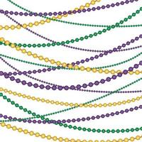 motif de fond de vecteur de perles mardi gras