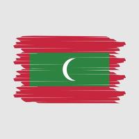 vecteur de brosse drapeau maldives