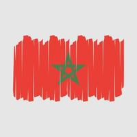 drapeau maroc brosse illustration vectorielle vecteur