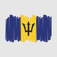 drapeau de la barbade brosse illustration vectorielle vecteur