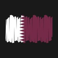 drapeau qatar brosse illustration vectorielle vecteur