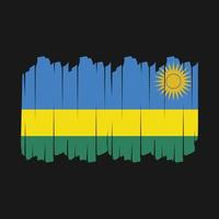 drapeau rwanda brosse illustration vectorielle vecteur