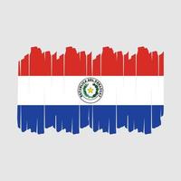 drapeau du paraguay illustration vectorielle brosse vecteur