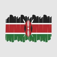 drapeau kenya brosse illustration vectorielle vecteur