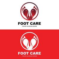 soins des pieds logo design santé illustration femme pédicure salon vecteur