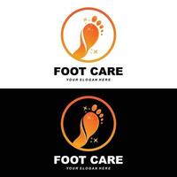 soins des pieds logo design santé illustration femme pédicure salon vecteur