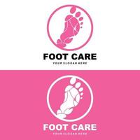 soins des pieds logo design santé illustration femme pédicure salon vecteur