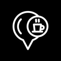 conception d'icône de vecteur d'emplacement de café