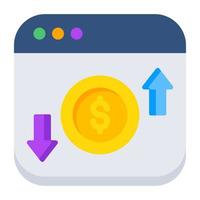 icône du design moderne de la rotation de l'argent vecteur