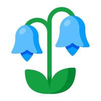 Créatif conception icône de jacinthe des bois fleurs vecteur