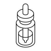 une conception d'icône de flacon compte-gouttes vecteur