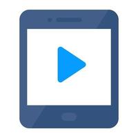 icône de téléchargement premium de la vidéo mobile vecteur
