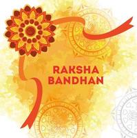 carte de voeux avec rakhi décoratif pour raksha bandhan vecteur