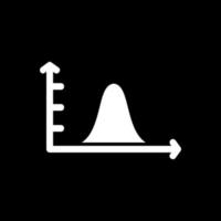 courbe en cloche sur la conception d'icône de vecteur graphique