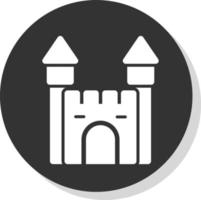 conception d'icône de vecteur de château gonflable