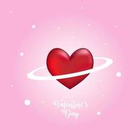 poteau de bannière de voeux galaxie saint valentin vecteur