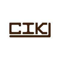 cik lettre logo Créatif conception avec vecteur graphique, cik Facile et moderne logo.