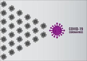 conception de symbole et icône du virus coronavirus covid-19. vecteur