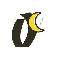 initiale o lune logo vecteur