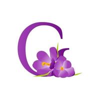 initiale g fleur logo vecteur