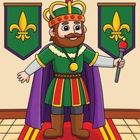 mardi gras couronne Roi coloré dessin animé illustration vecteur