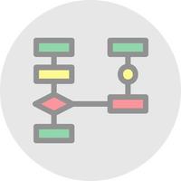 conception d'icône de vecteur d'organigramme